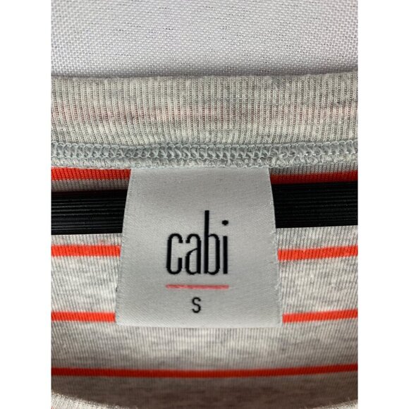 Cabi Womens Sleeveless Striped Tank Top S Red/Gray - Picture 3 of 5